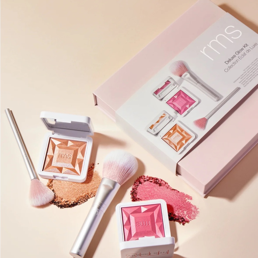 NWT RMS Beauty Deluxe Glow Kit Pink and Gold Makeup Duo